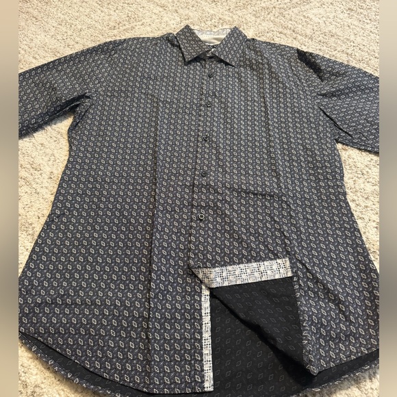 ENVY Men’s Large Black and White Dress Shirt - Picture 5 of 9